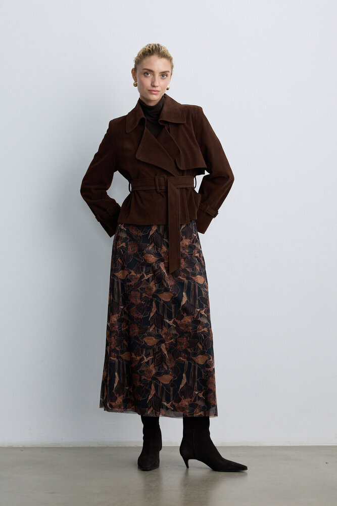 BE BLUE - TARÇIN FLORAL DESENLİ TÜL ETEK