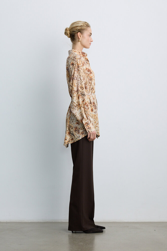 BE BLUE - TARÇIN FLORAL DESENLİ VINTAGE GÖMLEK