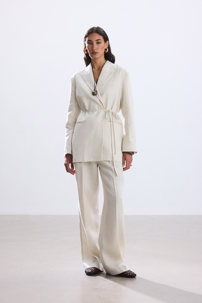 BE BLUE - TAŞ PİLELİ KETEN PANTOLON