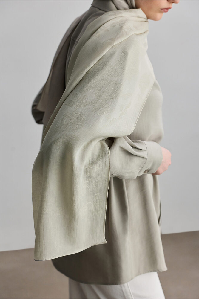 BE BLUE - TAŞ ROSE MAT JAKARLI ŞAL