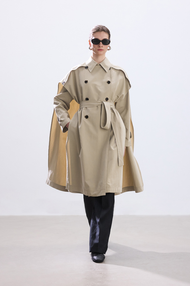 BE BLUE - TAŞ UZUN PELERİNLİ TRENÇKOT