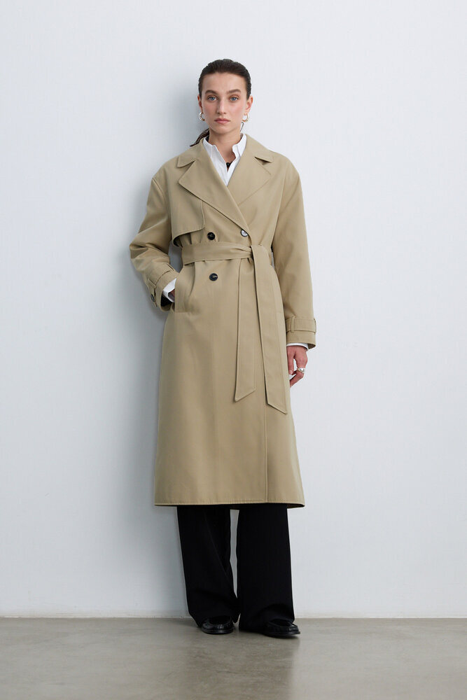 BE BLUE - TOZLU KUM UZUN CAPSULE TRENÇKOT