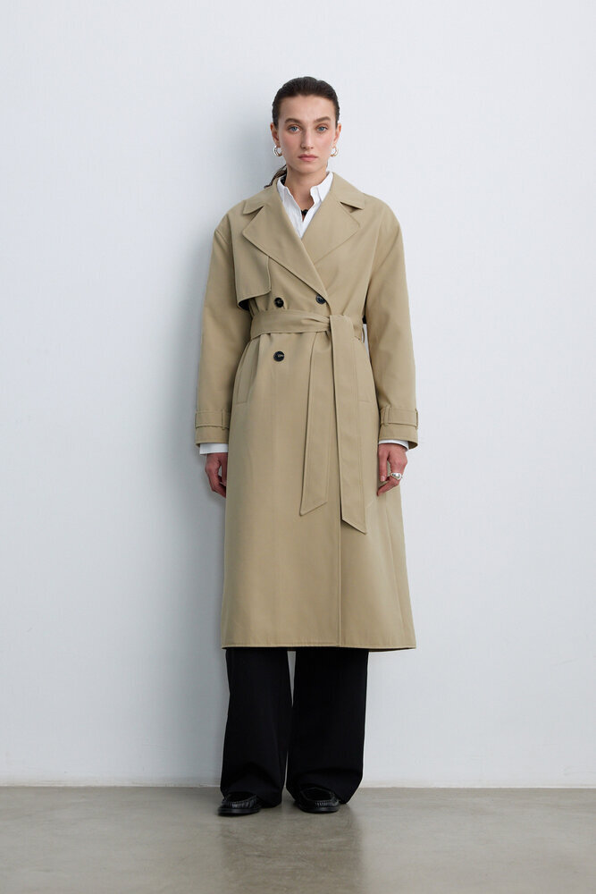 BE BLUE - TOZLU KUM UZUN CAPSULE TRENÇKOT