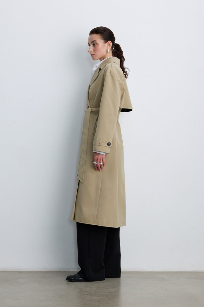 BE BLUE - TOZLU KUM UZUN CAPSULE TRENÇKOT