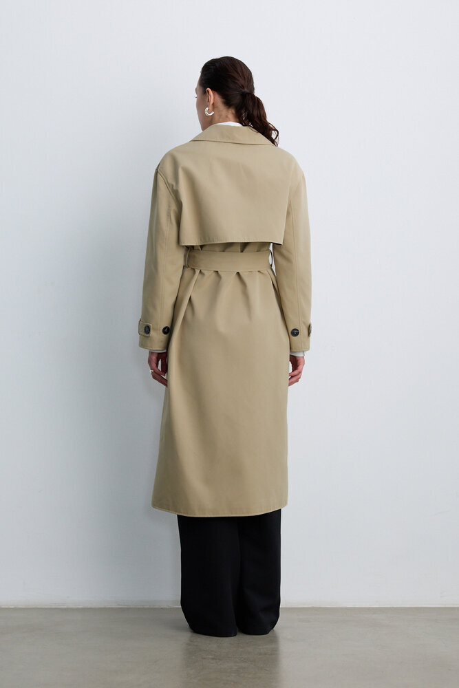 BE BLUE - TOZLU KUM UZUN CAPSULE TRENÇKOT