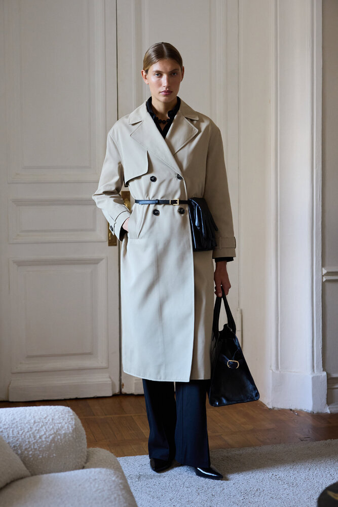 BE BLUE - TOZLU KUM UZUN CAPSULE TRENÇKOT