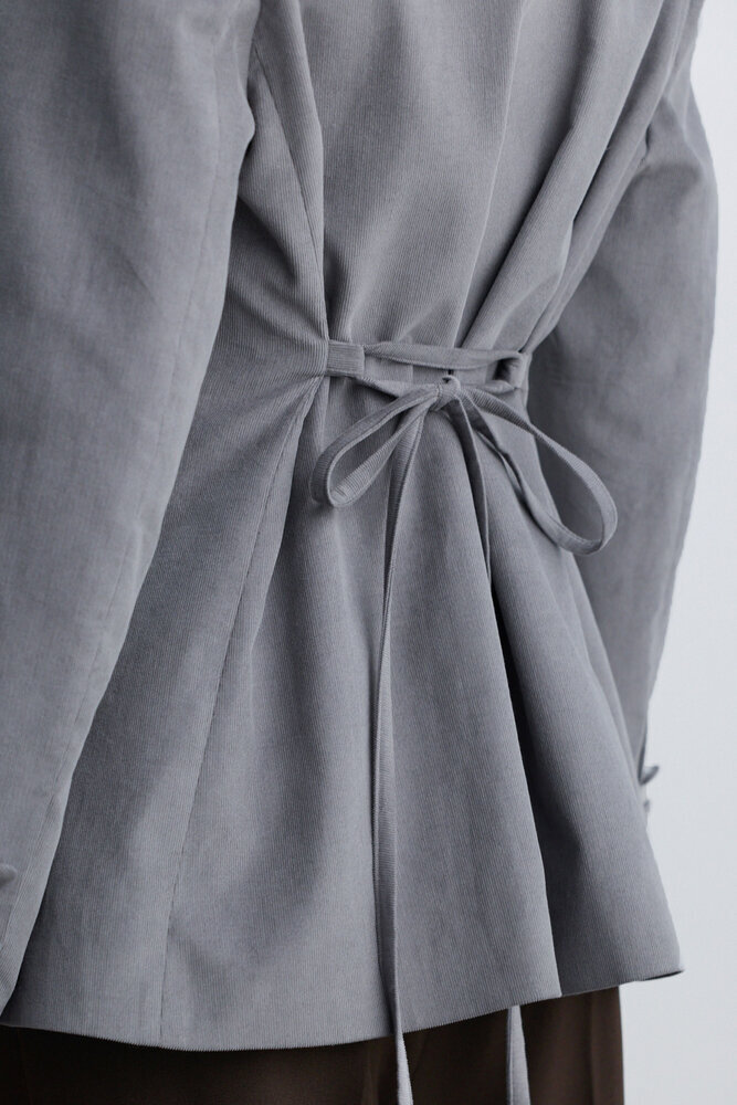 BE BLUE - TOZLU MAVİ KADİFE BLAZER