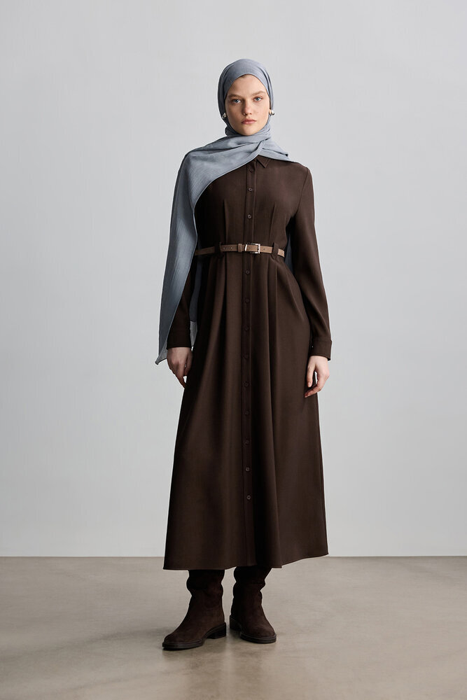 BE BLUE - TOZLU MAVİ MAGNOLIA MAT JAKARLI ŞAL