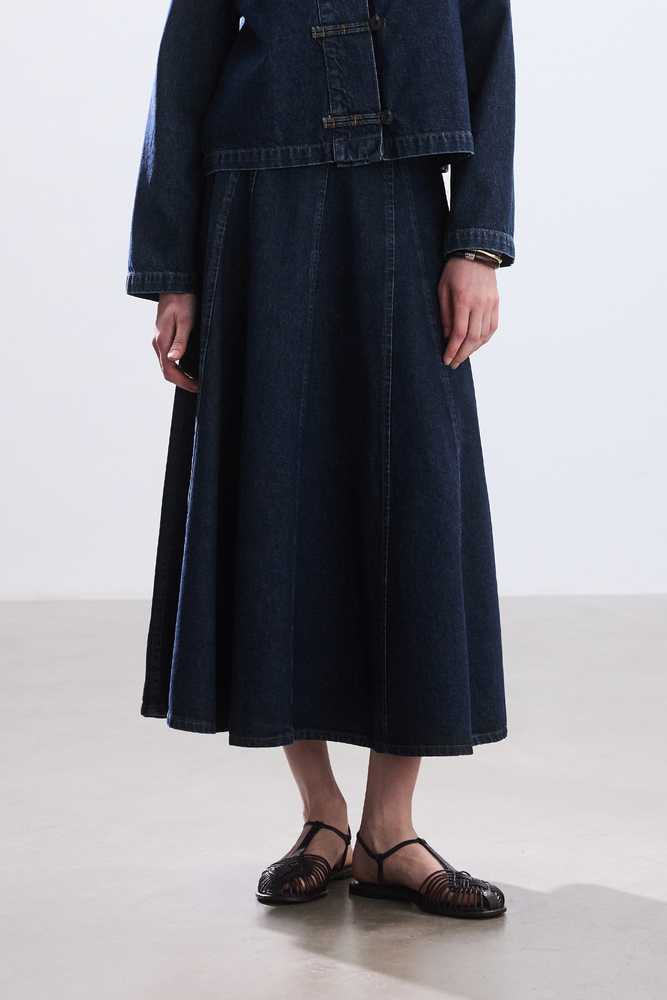 BE BLUE - VOLANLI DENİM ETEK