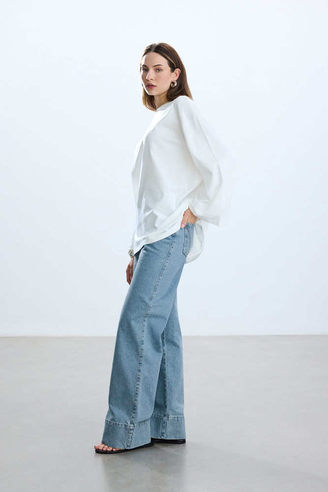 BE BLUE - WATERFALLS UZUN KOLLU T-SHIRT