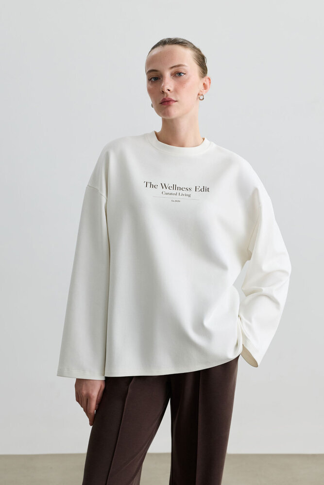 WELLNESS EDIT UZUN KOLLU T-SHIRT - Thumbnail