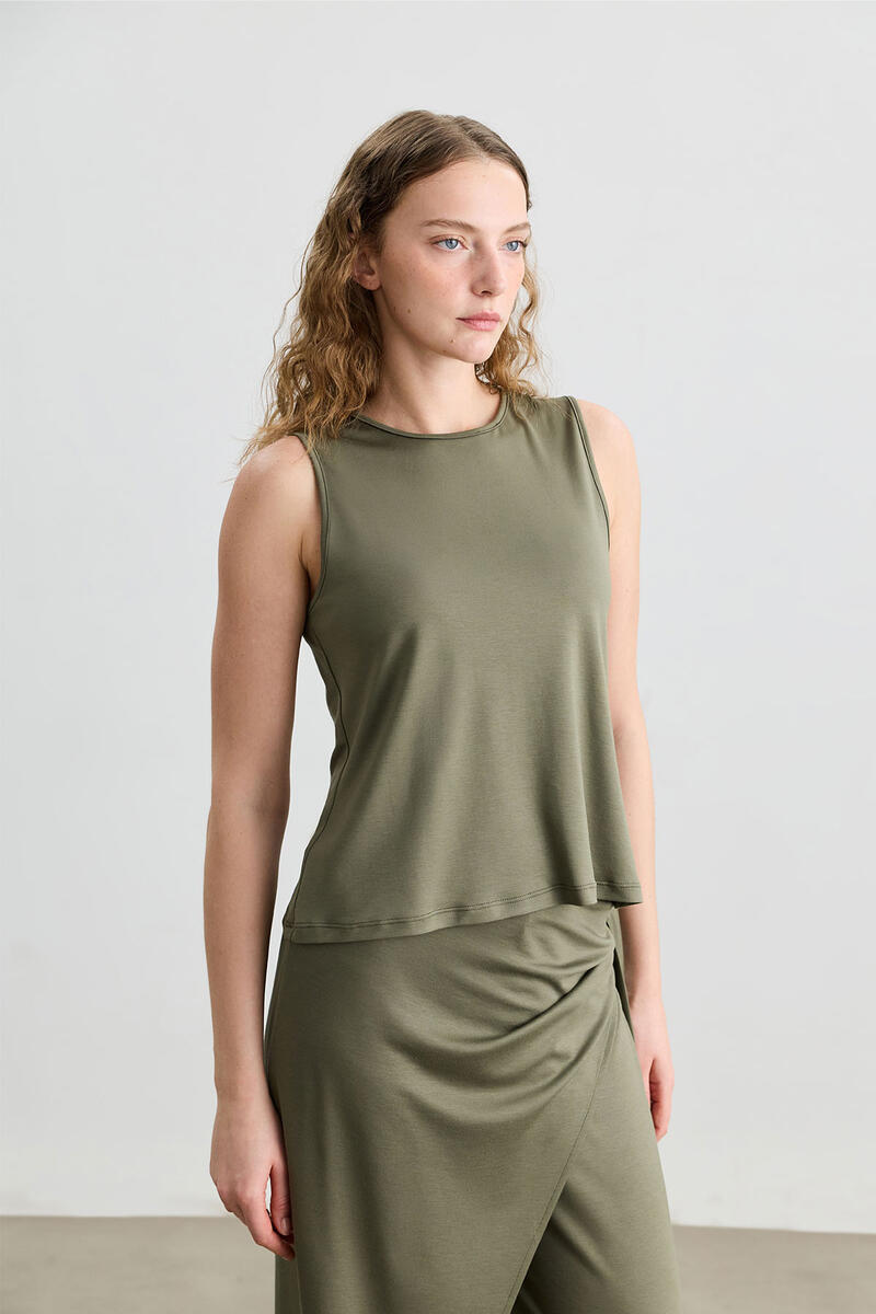YEŞİL SIFIR KOL T-SHIRT